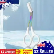 Stainless Steel Eyebrow Trimmer Scissor with Comb Eyebrow Scissors for Women