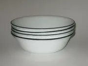 BRAND NEW set of 4 Corelle Black rim 18 oz 6.25" Cereal Soup Bowls
