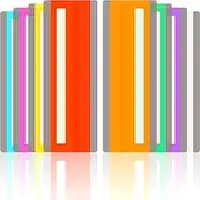 Crtiin 24 Pieces Reading Guide Strips Overlay Guide Strips for Kids Colored Overlays Bookmarks Line Trackers for Kids Dyslexia Reading Strips Student Tools(Mixed Colors)