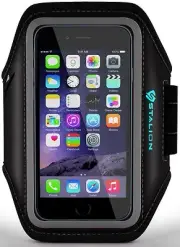 iPhone 5 5S 5C Armband: Stalion® Sports Running & Exercise Gym Sportband (Jet Bl
