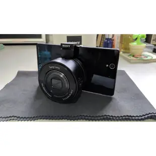 (已售出)SONY DSC-QX10 智慧型手機外接式鏡頭相機 黑色（附贈walkman鏡頭袋＋真皮頸吊掛）