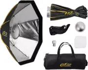 EZ Lock 25" Octa Small Quick Softbox, Eight-Sided Parabolic Softbox Opens up and