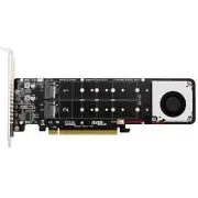 PCIE 4.0 x16 To M.2 M-Key NVME SSD Expansion Card,Supports 4 Nvme M.2 SSD