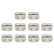 10Pcs Alloy Spring Cord Lock Ends Toggle for Shoelaces Silver Tone 22.2x15.2mm