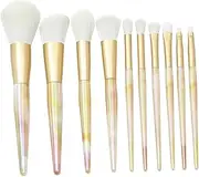 Healeved -in-one Makeup Pcs Set: Foundation Eye Shadow Blush Brush Marbled Makeup Tools Soft Bristles Easy Maintenance