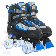Roller Skates for Kids Boys Girls, 4 Size Adjustable Rollerskates with Light