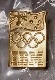 SYDNEY 2000 Olympic Games IBM Gold Aussie Flag Pin