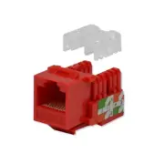 100 pack lot Keystone Jack Cat6 Red Network Ethernet 110 Punchdown 8P8C