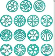 BENECREAT 16Pcs Acrylic Soap Kaleidoscope Pull Through Mold, Soap Swirl Tool Soap Making Supplies with 11.8Inch Stick for DIY Soap Candle Cake Making