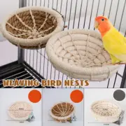 Parrot Bird Hanging Bed Swing Platform Sleeping Summer Nest Metal W/mat Round