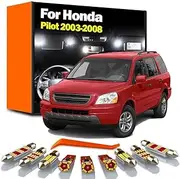 20Pcs LED Interior Dome Map Reading Luggage Plate Light Kit, For Pilot 2003 2004 2005 2006 2007 2008 Car Accessories