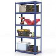Giantex 5-Tier Metal Shelving Unit Adjustable Garage Storage Rack Shelves Blue