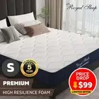 Royal Sleep Single Size Bed Mattress Memory Foam Bonnell Spring Medium Firm 16cm