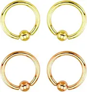 [BodyJewelryOnline] Captive Bead Ring Multi-Packs - Anodized Titaniuma 316L - Lip, Ear, Nose