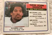 1983 Topps Football Unopened Pack top card BUTCH WOOLFOLK NY Giants back -Eagles
