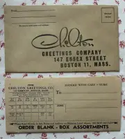 Vintage 1941 Chilton Greetings Co. Original Wholesale Print Ad & Envelope NOS