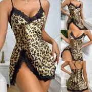 Sexy Nightdress Leopard Print Nightdress Nightgowns Nightwear Sexy Comfort