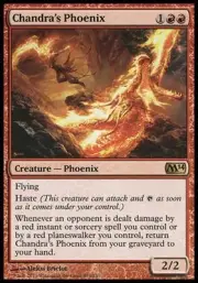 1x FOIL Chandra's Phoenix M14 MtG Magic Red Rare 1 x1 Card Cards