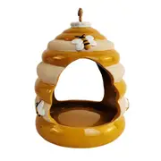 Urban 17.5cm Ceramic Beehive Hanging Bird Feeder Honeycomb Garden Outdoor Decor