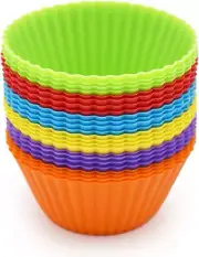 Silicone Cupcake Baking Cups 24 Pack, Reusable & Non-Stick Muffin Cupcake Liner