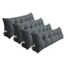 SOGA 4X 150cm Dark Grey Triangular Wedge Bed Pillow Headboard Bedside Tatami