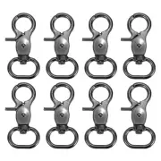 8Pcs Swivel Snap Hook, 20mm(3/4") Trigger Snap Claw Lanyard Clip, Gun Black
