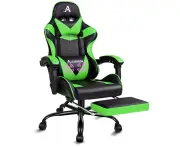 ALFORDSON Gaming Chair with Lumbar Massage Office Chair Black & Green