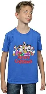 [Absolute Cult] Disney Boys Mickey Mouse And Friends Christmas T-Shirt Royal Blue 5-6 Years