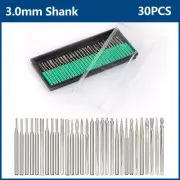 30Pcs Diamond Burr Bits Drill Set Rotary Multi Tool Accessories Kit For Dremel