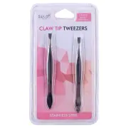 2x 2PK (4 Total) SWOSH Claw Tip Tweezers Personal Care Women Tool Beauty