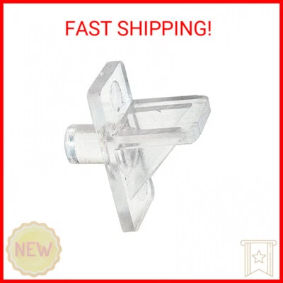 Prime-Line U 10136 1/4 In., Clear Plastic, Shelf Support Peg (8 Pack)