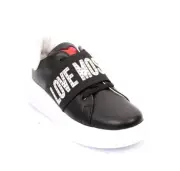 Love Moschino 15084a Black White Leather Logo Lace Platform Sneakers 40 / US 10