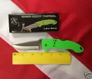 Green Beret Tactical Knife SS Lockback emergency lightweight pocket bug out bag