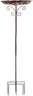 Bird Baths - Metal Bird Bath Outdoor | Drinking Standing Garden Maker | Height Adjustable Iron Feeding Bowl | Winter Proof Lifting Decorations for Prom
