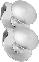 BAZEITFLOW 2Pcs Glass Door Clip Pull Handle Durable Door Knobs for Cabinets Showers Sliding Glass Doors Elegant Design Comfortable Grip for Kitchens Bathrooms