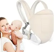 Quzente Wrap Carrier for Toddler - Toddler Chest Carrier with Straps for Mother - Hands- Toddler Double Strap Carrier for All Seasons for Cleaning, Gardening, Walking, Shopping