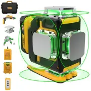 Laser Level 360 Self Leveling,4x360 Green Laser Level with 12V Rechargeable B...