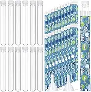 Copkim 38 Pcs Tampon Flask Set Included Tube Flasks Containers for Women Tampon Reusable Wrappers Funnels for Cruise Event(Classic Style)