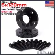 [2] 20mm Thick BMW E-Body 5x120 C.B 72.6 Wheel Spacer Kit 12x1.5 Bolts Included (for: BMW)