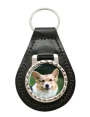 Cardigan Welsh Corgi Leather Key Fob