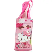 在飛比找樂天市場購物網優惠-小禮堂 Hello Kitty 方形尼龍保冷水壺袋 保冷杯袋
