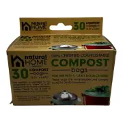 Natural Home COMPOST BIN BAGS 13.75 x 8.875 fits 1, 1.3 & 1.8 Gallon bins 30 bag