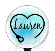 Sonogram Retractable Badge Holder, Ultrasound Tech Badge Reel, Sonographer 4923B
