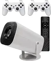 TECHCOZI Video Game Projector, 4K/1080P HD Retro Game Projector with 2 Wireless Controllers, Over 36,000 Classic and Modern Games, LCD Display, HDMI Connectivity, Black