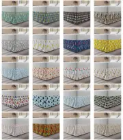 Ambesonne Nursery Bedskirt Elastic Wrap Around Skirt Gathered Design