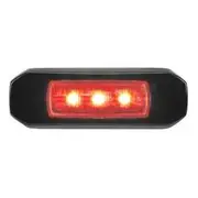 Narva 9-33V LED Courtesy Lamp Black Base Red/White - 87603