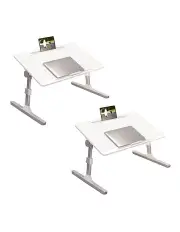 [SOGA] Small Laptop Bed Portable Foldable Study Table 60X40cm x2 in White