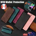 For iPhone 16e 16 15 14 13 12 11 Pro Max 8 7 Flip Leather Case RFID Wallet Cover