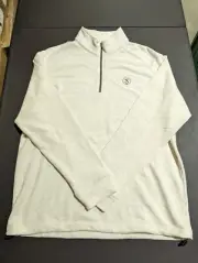 NWT MEN'S DUNNING GOLF PULLOVER, SIZE: L, COLOR: LIGHT GRAY HEATHER (M3)