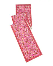 Tiramisu Crimson Infusion Block Print Cotton Table Runner